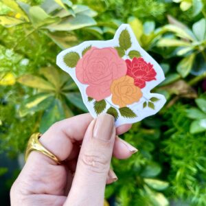 Vintage flower Sticker