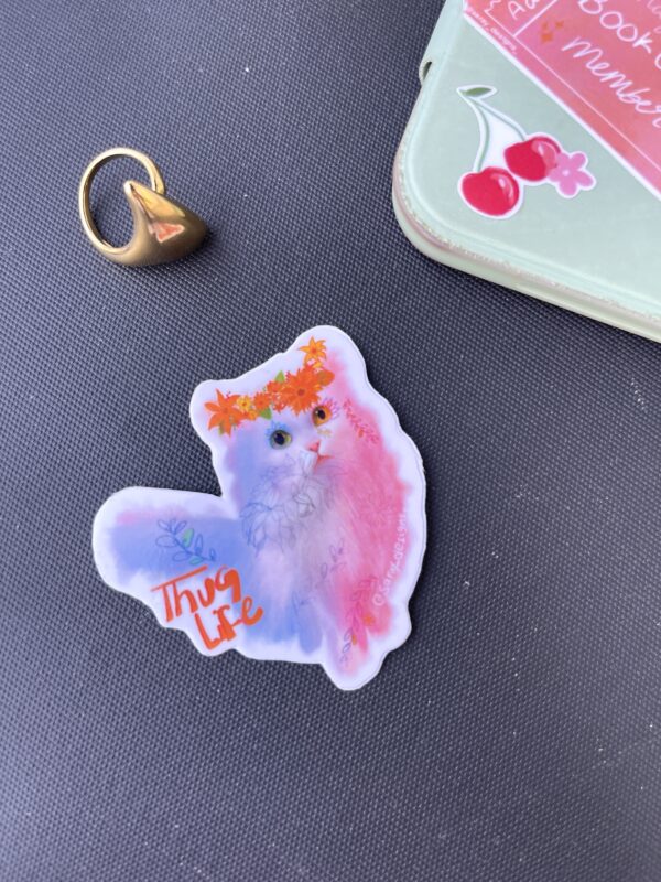 Thug Life Cat Sticker