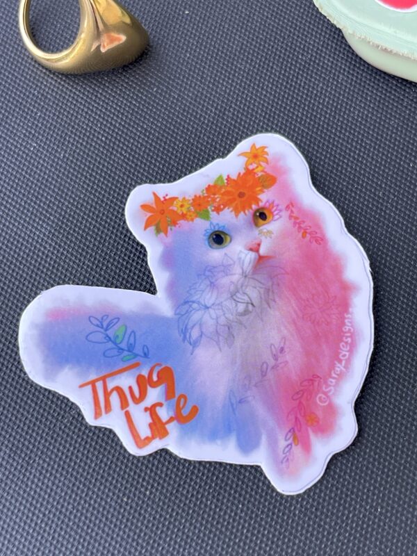 Thug Life Cat Sticker